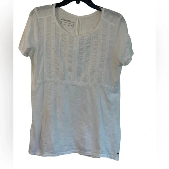 Eddie Bauer white cotton embroidered too. Size medium GUC - Picture 3 of 5